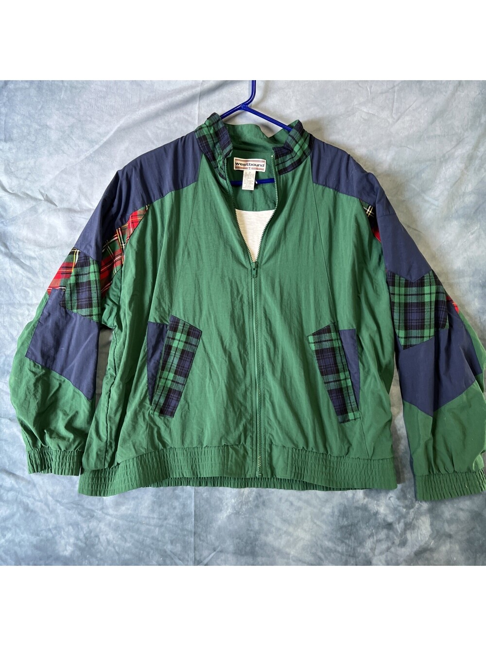Vintage Westbound Jacket Mens Tartan Plaid Blackwatch Windbreaker Coat 90s 2X